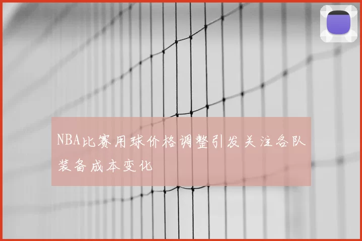 NBA比赛用球价格调整引发关注各队装备成本变化